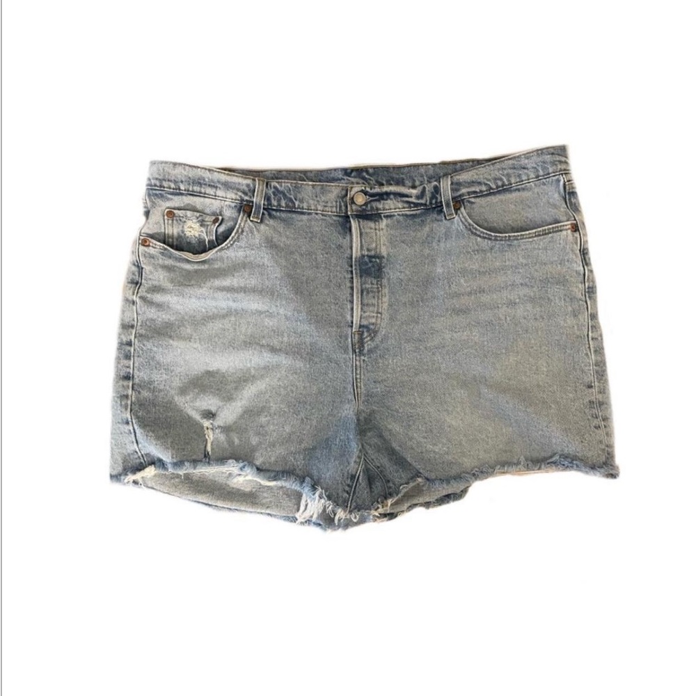 Plus Size Levi's 501 Button Fly High Waist Denim Shorts